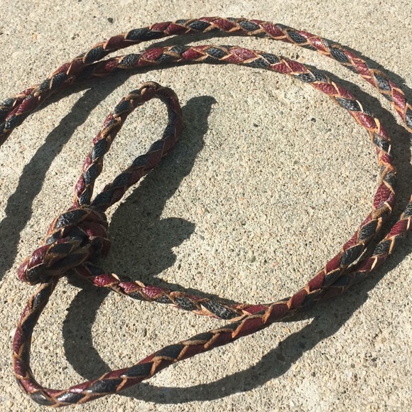 Vintage Hand Tooled Leather Amulet Necklace - Picture 9 of 13